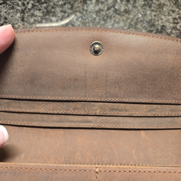 STS Ranchwear Brown Leather Wallet - Picture 5 of 8